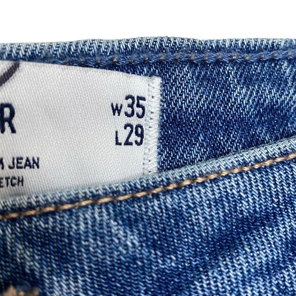 NWT Hollister Jeans Womens 21 Long (42x29) Curvy High Rise Mom Patchwork Stretch - Picture 7 of 12